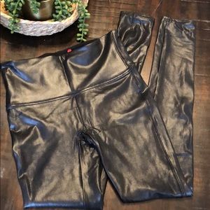 Brand new faux leather spanx leggings size medium